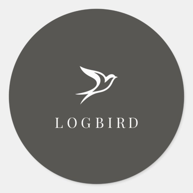 LOGBIRD — Sticker Runt Klistermärke (Framsida)