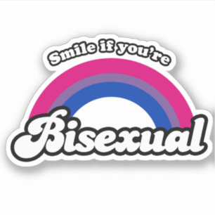 Loge om du är bisexuell klistermärken