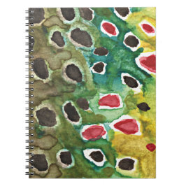 Logg för Flygfiske av brunnsforell Anteckningsbok Med Spiral