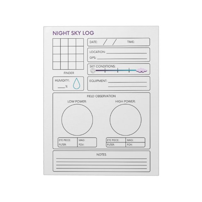 Logg i Himlar Anteckningsblock (Roterad)