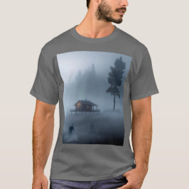 Logga Cabin från det hemsökta Sjö T Shirt