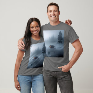 Logga Cabin från det hemsökta Sjö T Shirt