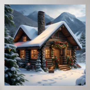 Logga Cabin-julen Poster
