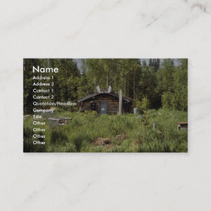 Logga Cabin längs floden Nowitna Visitkort