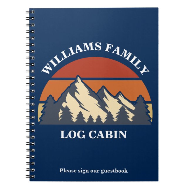 Logga Cabin Mountain Vacation Rental Guest Bok Anteckningsbok (Framsidan)