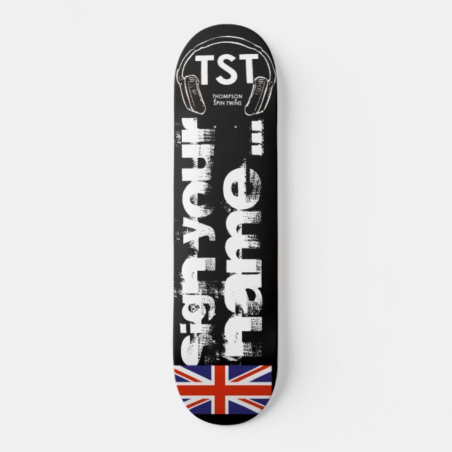 LOGGA DITT NAMN ... MINI SKATEBOARD BRÄDA 18,5 CM (Framsida)