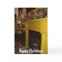 Logga eld och Julafton ljus, Sheffield.