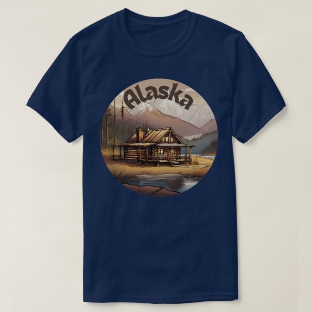 Logga i Alaska-bergen TShirt T Shirt (Design framsida)