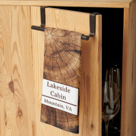 Logga in Cabin Woodsy Airbnb Vacation Rental Kökshandduk