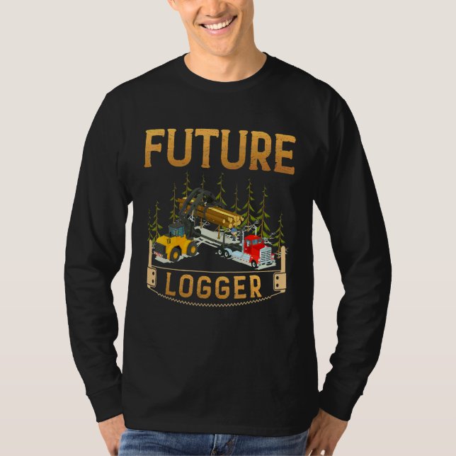 Logga in framtida loger Lumberjack Wood Cutter Woo T Shirt (Framsida)