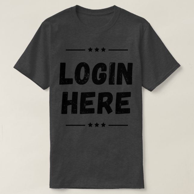 Logga in här T T Shirt (Design framsida)