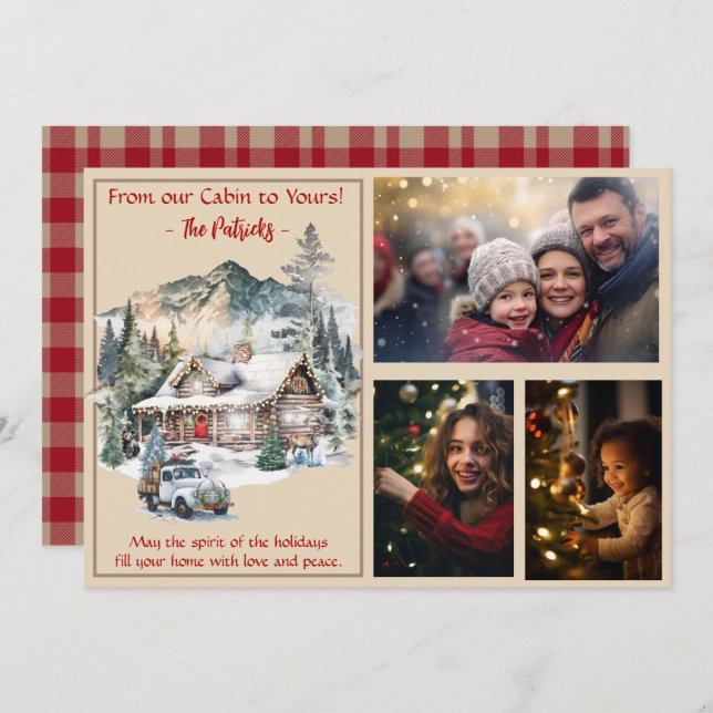 Logga in i bergsbilden 3 Photo Julkort (Fram/baksida)