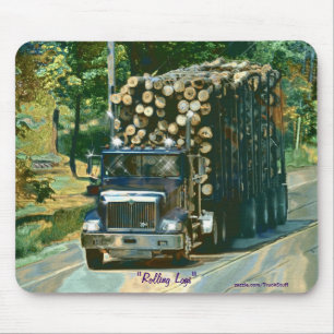 Logga in Lastbil Highway Driving Art Mousepad Musmatta