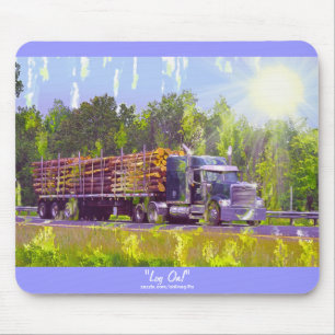 Logga in Lastbil Highway Driving Art Mousepad Musmatta
