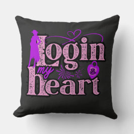 Logga in till mitt hjärta. Alla hjärtans dag .Deko Kudde