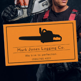 Logga in Träd Trimming Saw Service Visitkort