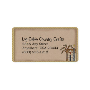 Logga Land-etikett för primitiv Adressetikett