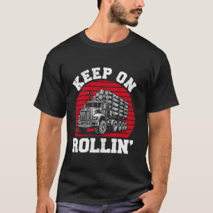 Logga Lastbil-drivrutin Timber Lastbil Funny Loggi T Shirt