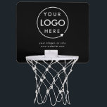 Logga | Minimalistisk affärsverksamhet Mini-Basketkorg<br><div class="desc">En vanlig svart affärsmodell i anpassningsbar i ett modernt minimalistiskt stil som lätt kan uppdateras med företagets logotyp och text. Om du behöver hjälp med att anpassa den här produkten kontaktar du mig med hjälp av meddelandeknappen nedan så hjälper jag lycklig.</div>