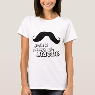 Logga om du älskar min mustasch t-shirt