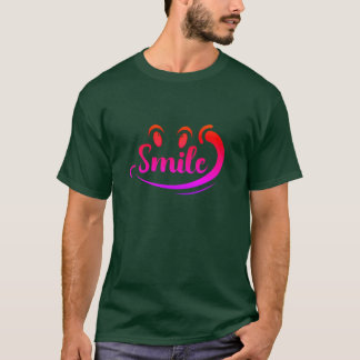 Logga Småle Stanna Smilande Le Småle Mer  T Shirt