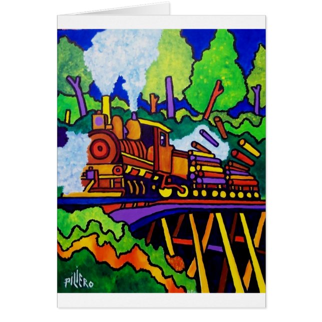 Logga tåg hälsningskort (Framsidan)