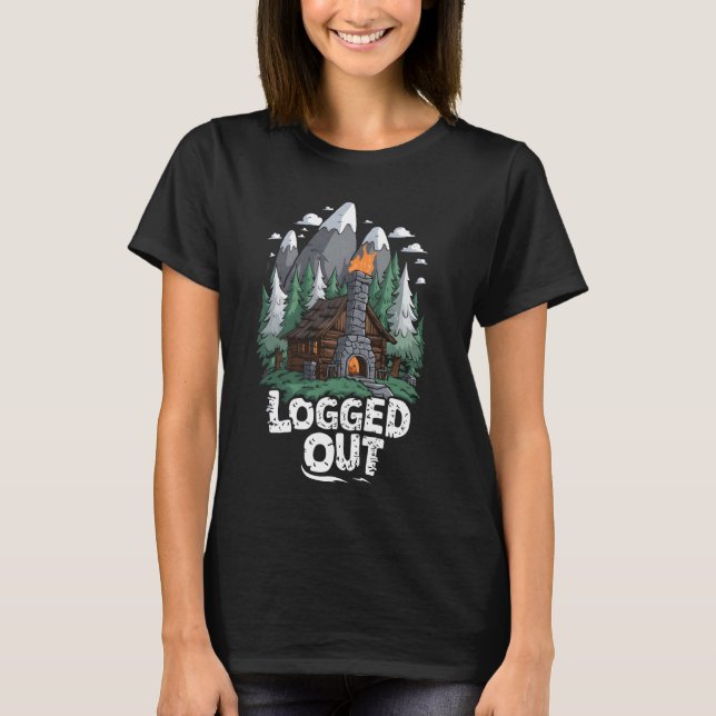 Logga ut från en fungerande logghållare Life Mount T Shirt (Framsida)