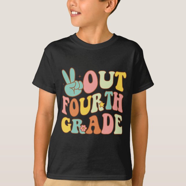 Logga ut från fjärde Klass-groovy förra dagen, sko T Shirt (Framsida)