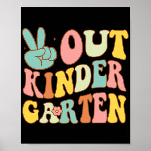 Logga ut Kindergarten i skolan Retro Groov i sista Poster