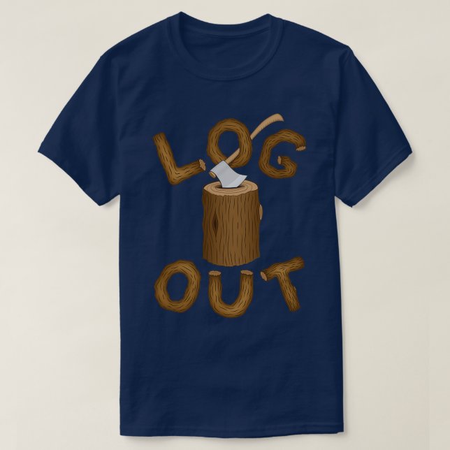 Logga ut klassiskt TShirt T Shirt (Design framsida)