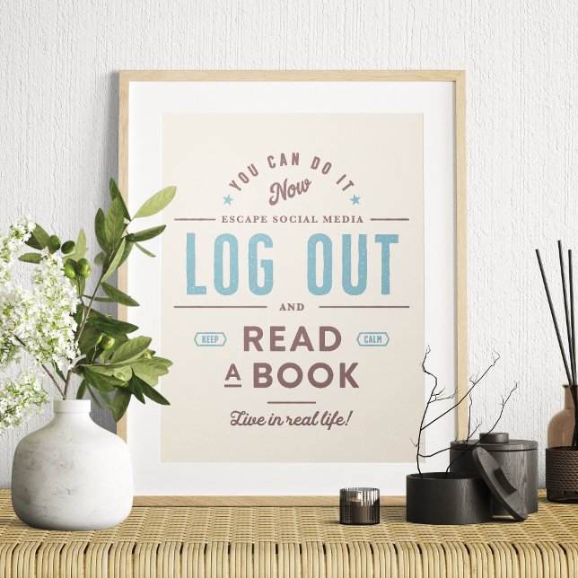 Logga ut och läs en Bok Poster (Skapare uppladdad)