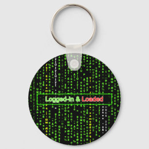 Loggade in och laddade Keychain Nyckelring