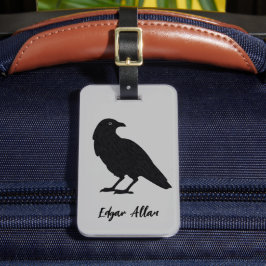 Loggage-tagg för silver och svart Personlig | Rave Bagagebricka