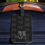 Loggage-tagg för stort fet teckensnitt bagagebricka<br><div class="desc">Modern och snyggt fet brev-monogram med ett enda skriptteckensnitt för namn. All text är justerbar. Underbar för många olika användor. Första teckensnittet med fet tjock och namn monogrammat speluppsättning med familj. Underbar för party,  camping,  sommarvilt,  fonduppsamlare osv.</div>