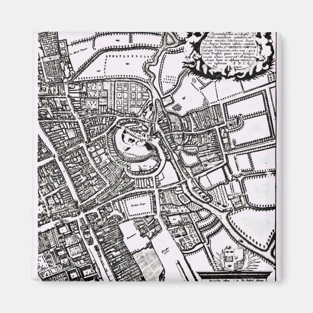 Loggans karta i Oxford, Westerna Lakan Magnet (Framsidan)