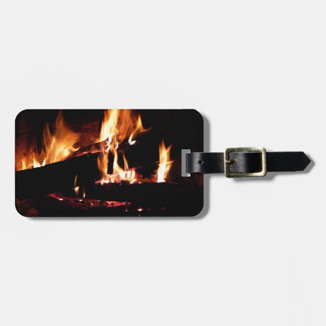 Loggar in i brandfotografiet för eldsläckare bagagebricka (Horisontell Framsida)