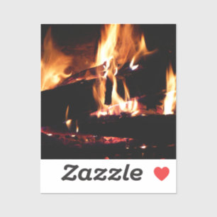 Loggar in i brandfotografiet för eldsläckare klistermärken