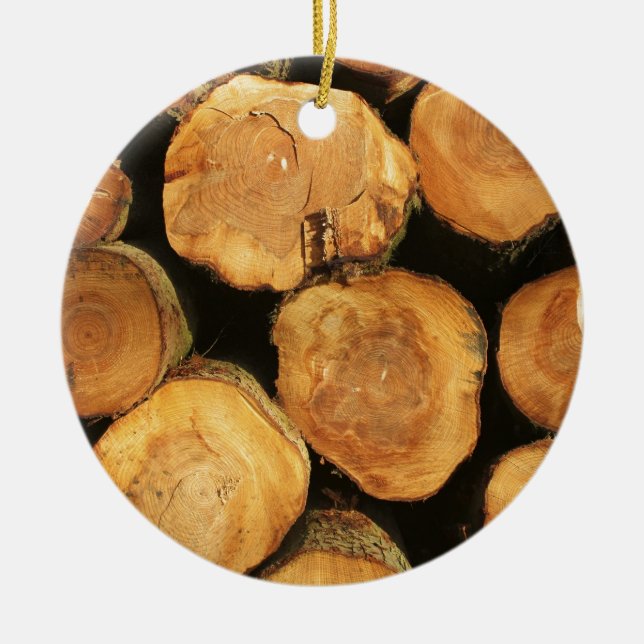Loggar Julgransprydnad Keramik (Framsidan)