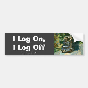LOGGAR LASTBIL BIG RIG FUNNY TRUCKER Bumper Sticke Bildekal