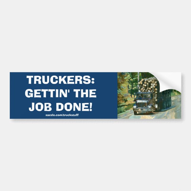 LOGGAR LASTBIL BIG RIG TRUCKERS Bumper Sticker Bildekal (Framsidan)