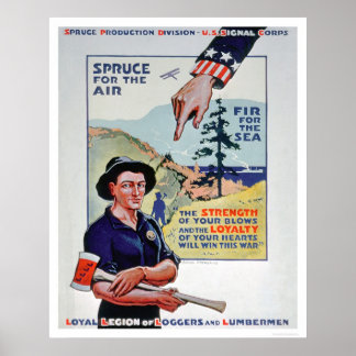 Loggare and Lumbermen Aid the Krig Effort (US02118 Poster
