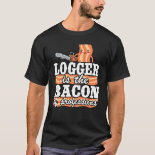 Loggare är bakgrunden till yrken arboristiskt lumb t shirt