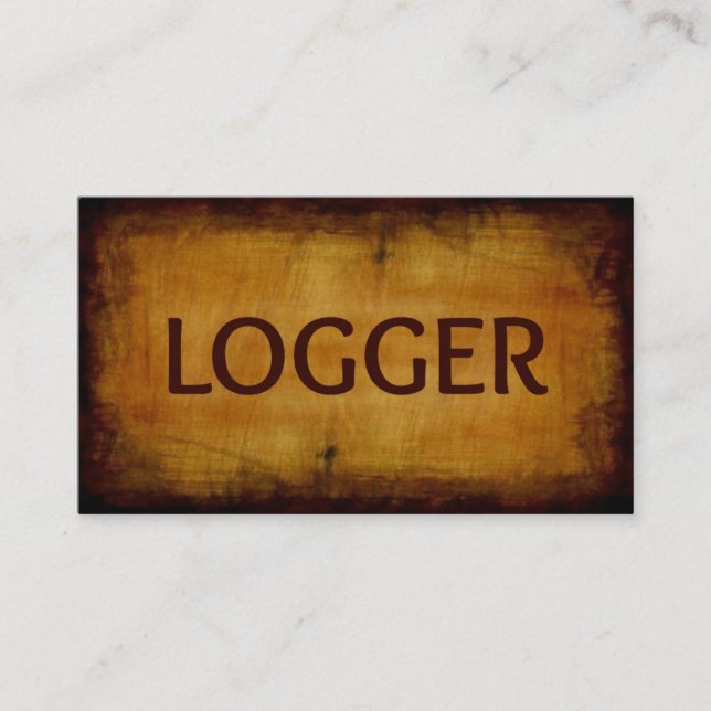 Logger Antique-Affärskort Visitkort (Framsida)