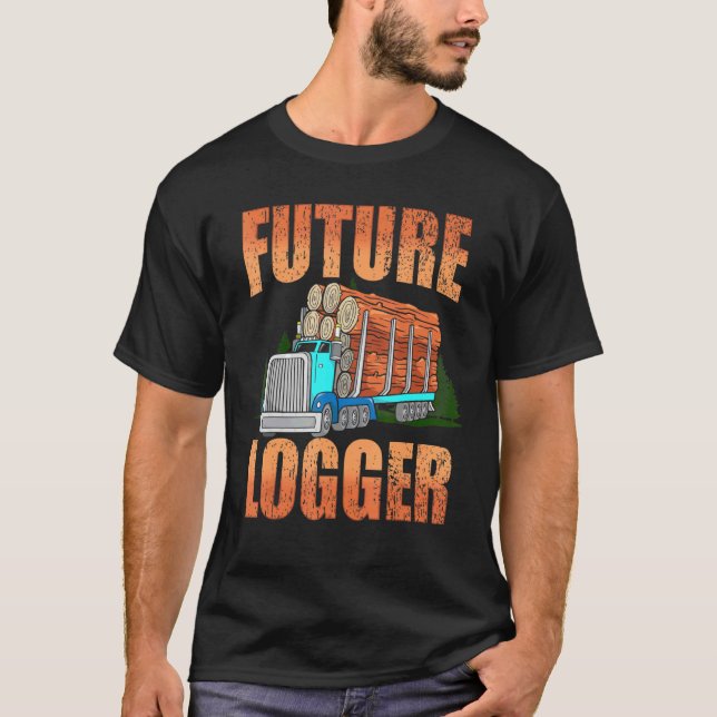 Logger Lumberjack Wood Cutter Logging Sawmi T Shirt (Framsida)