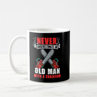 Logger Old Guy Chainsee Humor Lumberjack Arborist Kaffemugg
