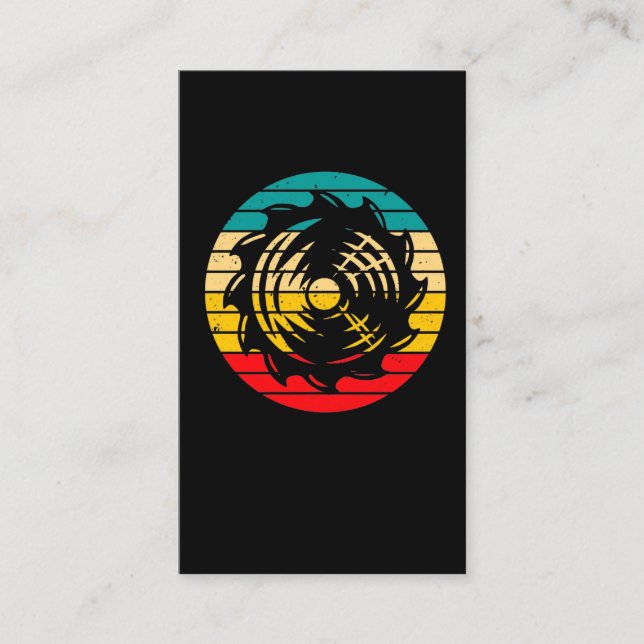 Logger Vintage Saw Blade Woodarbetare Visitkort (Framsida)