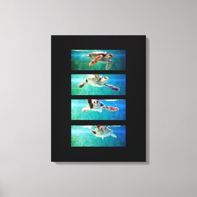 Loggerhead havssköldpadda Studie Wrap Canvas (Framsida)