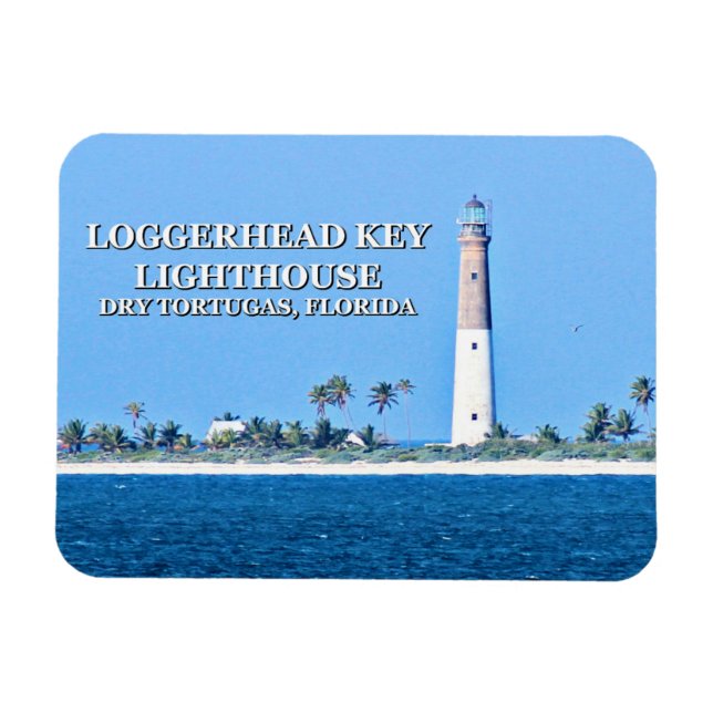 Loggerhead Nyckel fyr, Tortugas Florida Magnet (Horisontell)