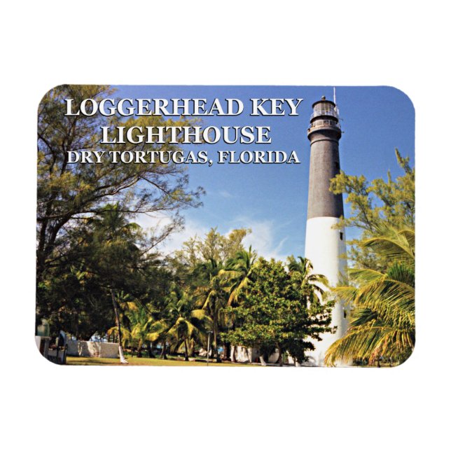 Loggerhead Nyckel fyr, Tortugas Florida Magnet (Horisontell)