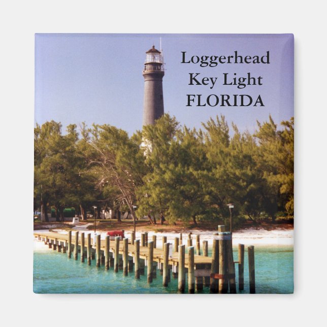 Loggerhead Nyckel Light, Florida Magnet (Framsidan)